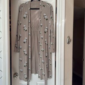 Kyte Baby Maternity Robe Khaki Magnolia Size XS/S